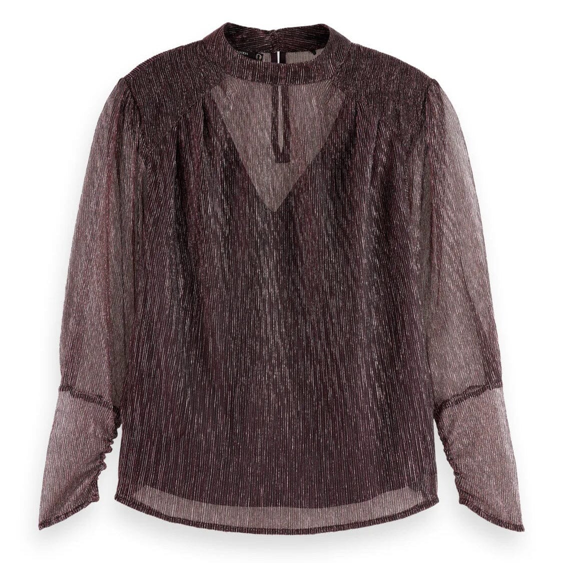 Scotch & Soda Lurex High Neck Top - Berry Scotch & Soda