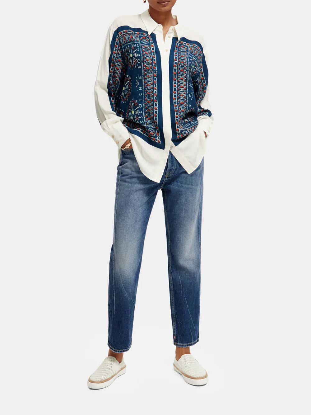 Scotch & Soda Relaxed Fit Shirt Bandana Print Shirt - B sides bandana marine Scotch & Soda