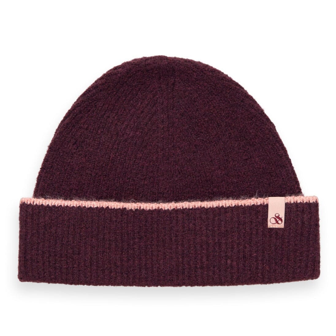 Scotch & Soda Rib Knit Beanie- Berry Wine Scotch & Soda