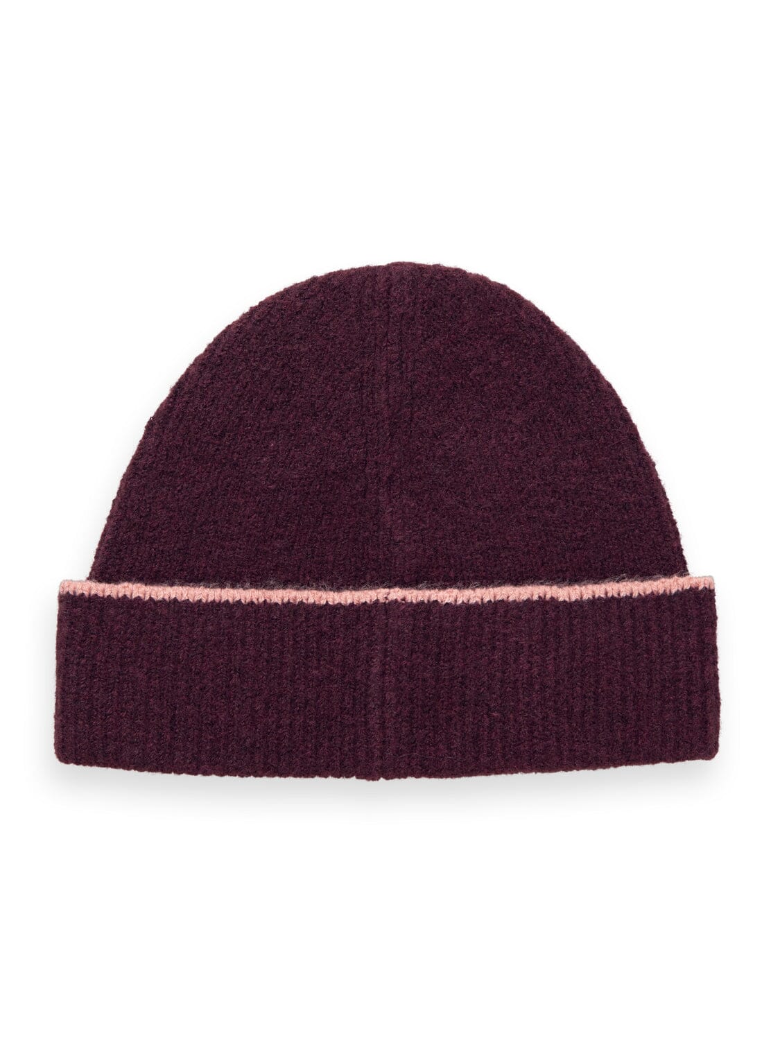 Scotch & Soda Rib Knit Beanie- Berry Wine Scotch & Soda