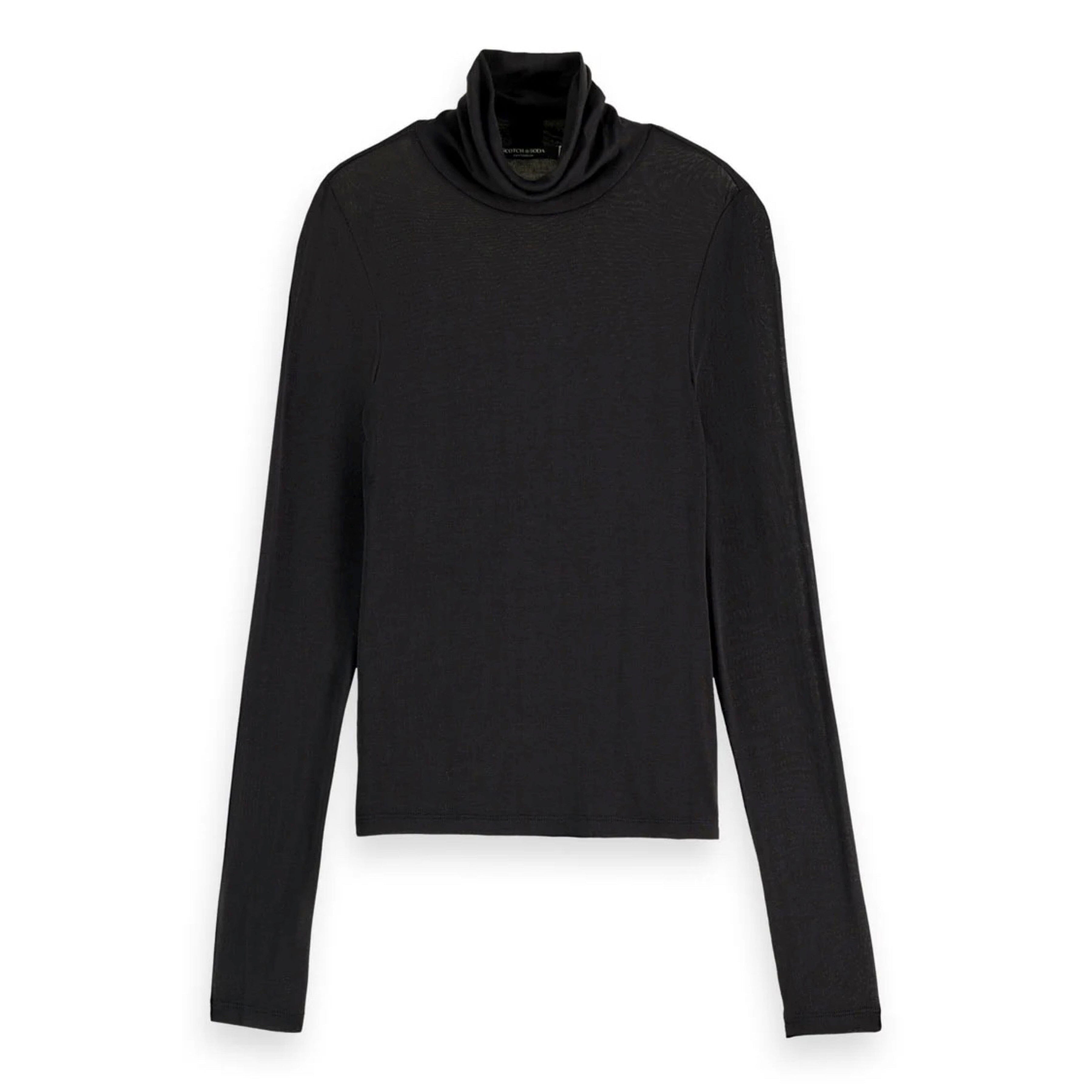 Scotch & Soda Roll Neck Long Sleeve - Black Scotch & Soda