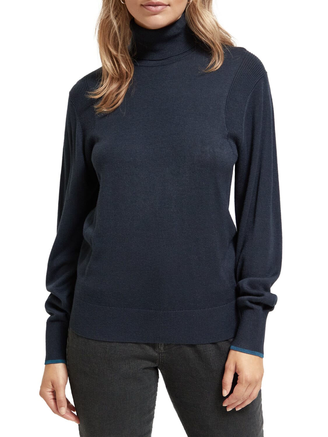 Scotch & Soda Rolled Neck Pullover- Night Scotch & Soda