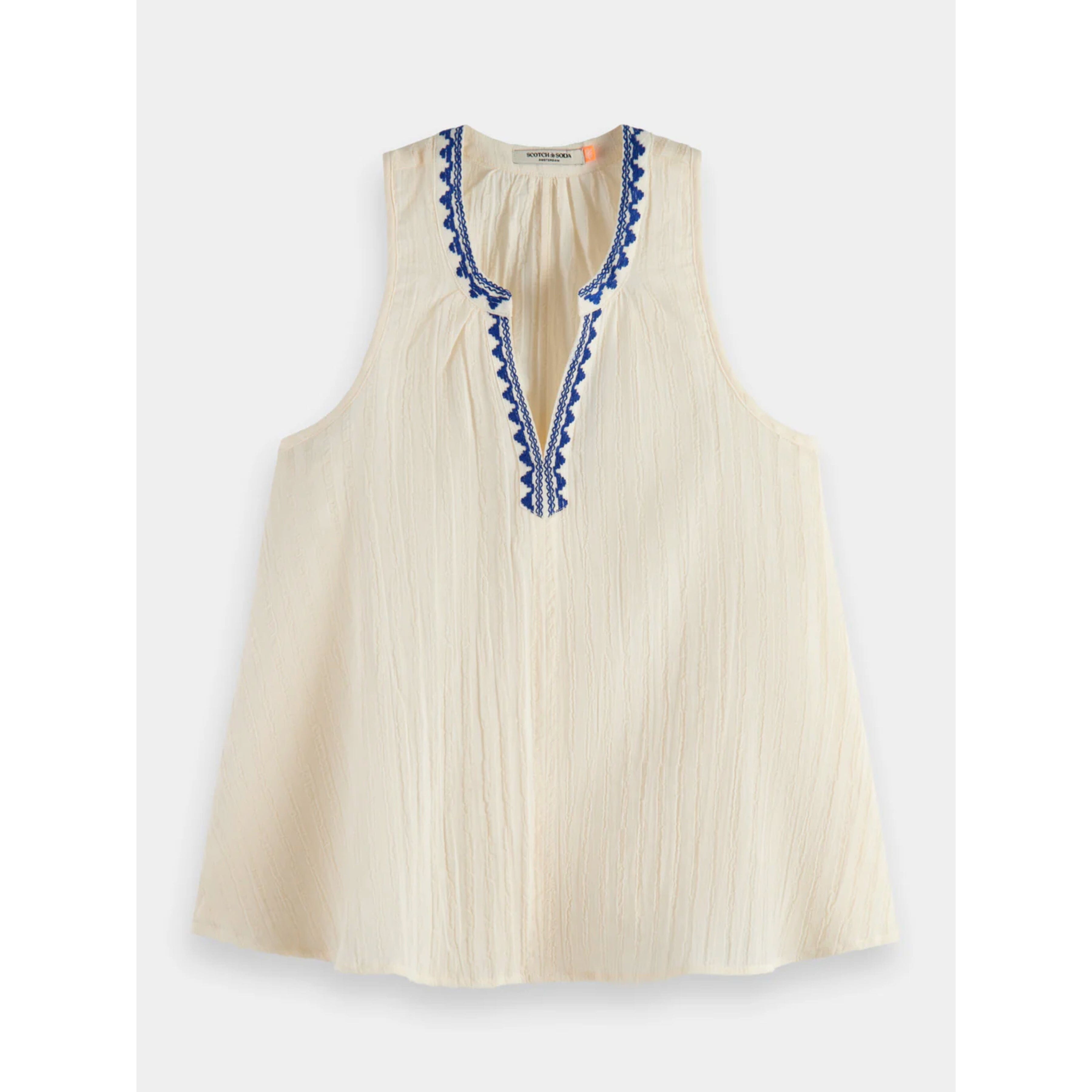 Scotch & Soda Tank Top with Tape Detail Scotch & Soda