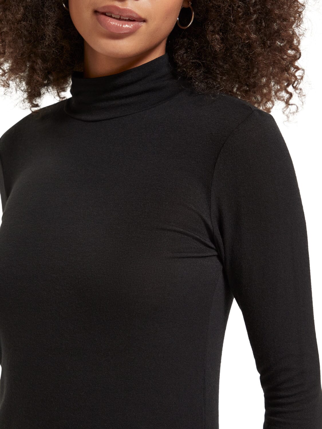 Scotch & Soda Turtleneck long sleeved top- Evening Black Scotch & Soda