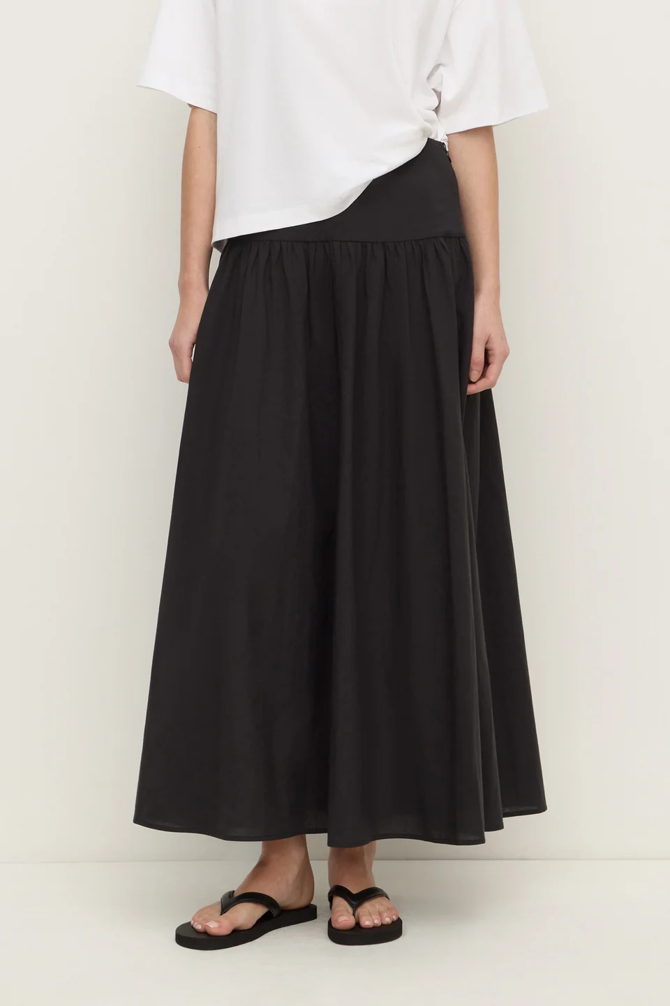 Assembly Label Sarah Cotton Maxi Skirt - Black