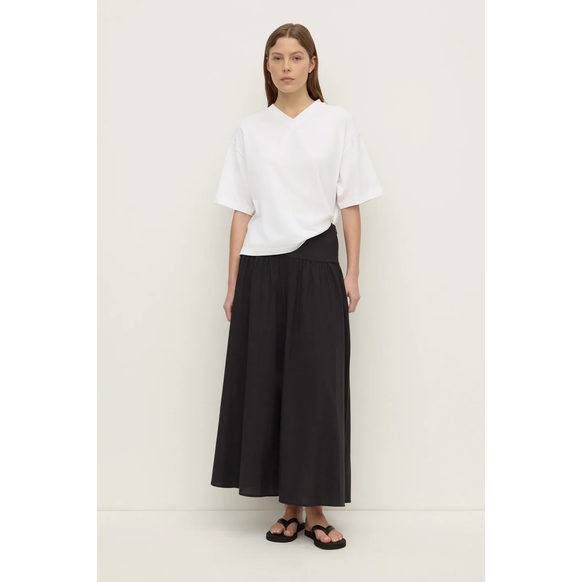 Assembly Label Sarah Cotton Maxi Skirt - Black