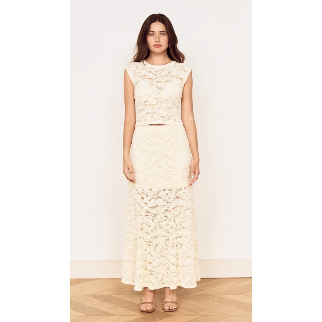 Minkpink Ophelia Lace Maxi Skirt - Cream