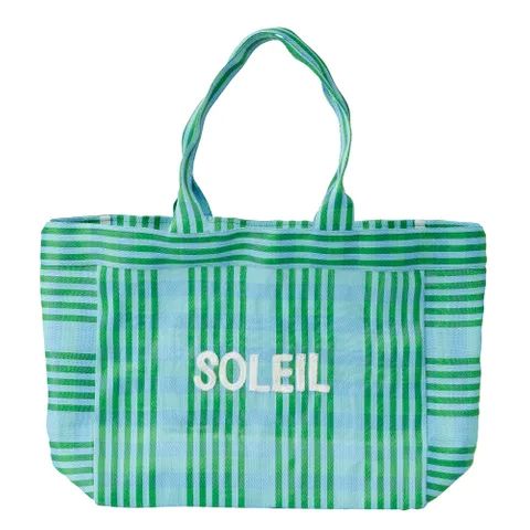 Soleil Recycled Lge Tote - Green/Blue Coast to Coast Home