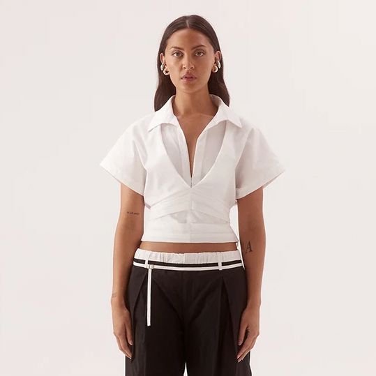 Sovere Lyra Crop Shirt - Chalk Sovere