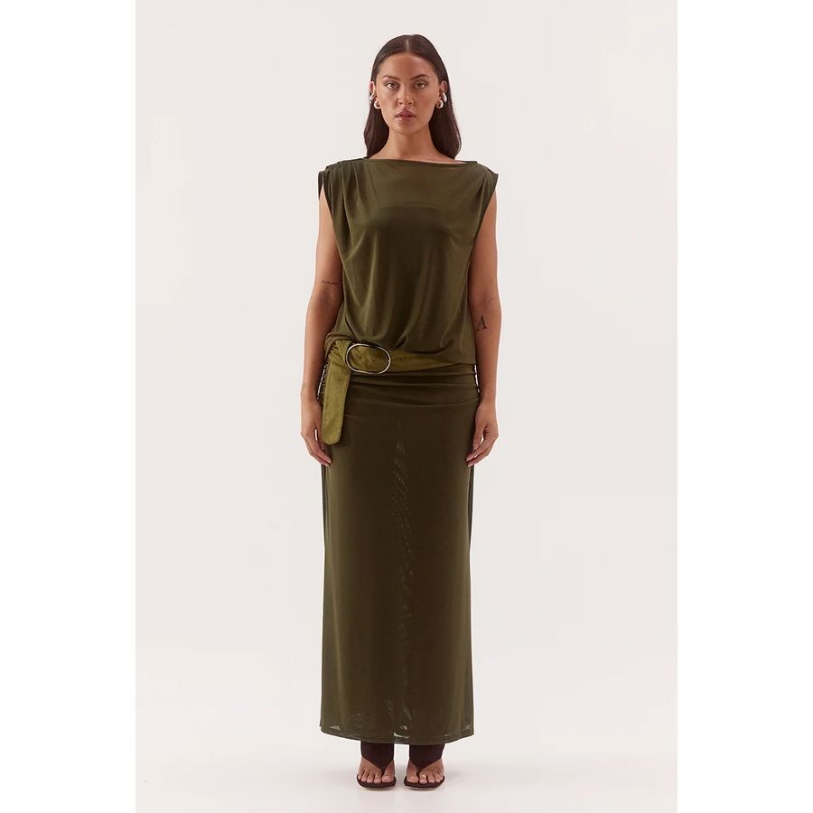 Sovere Selen Dress - Olive Maxi Dress Sovere 