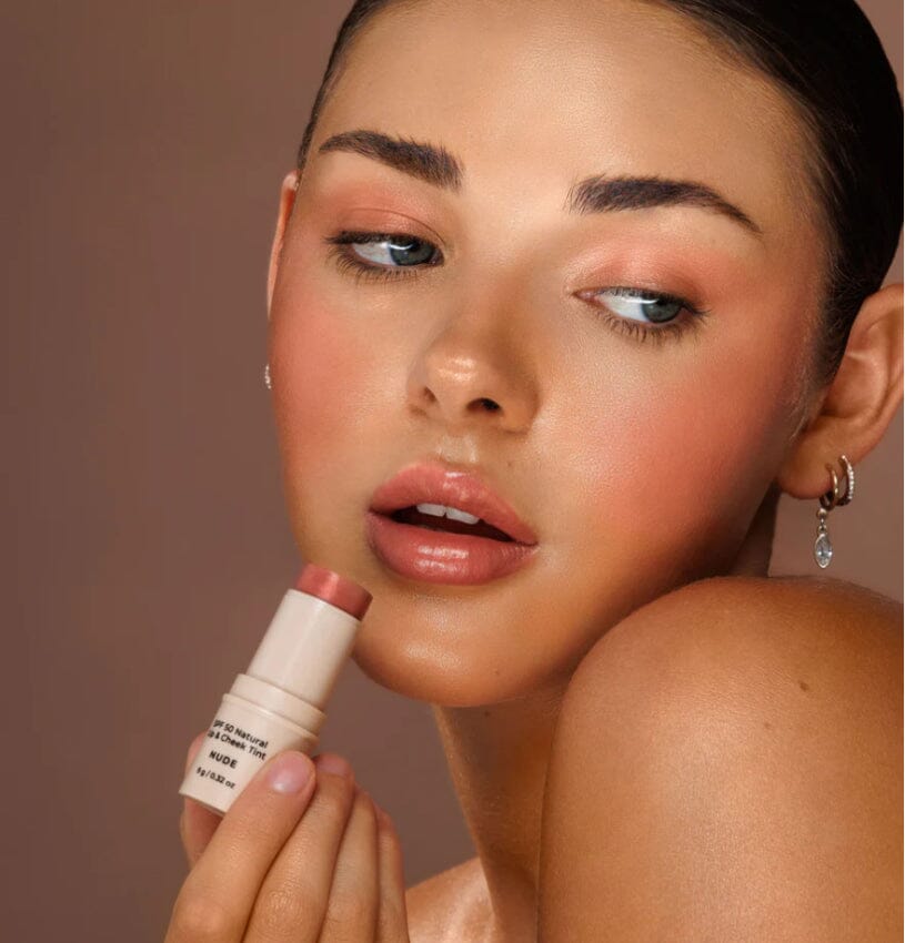 SPF 50 Natural Lip & Cheek Tint- Nude Avocado Zinc