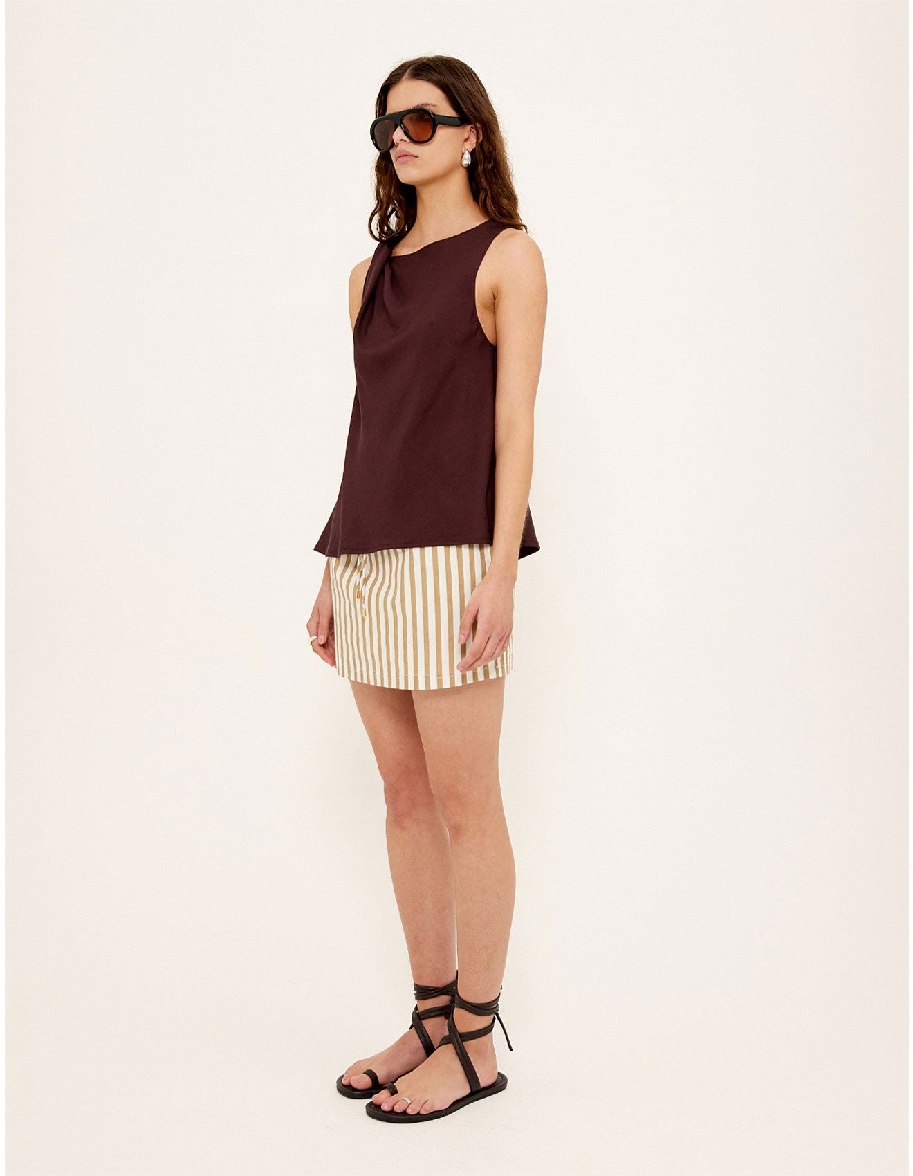 Staple the Label Elira Twist Top - Chocolate Staple the label