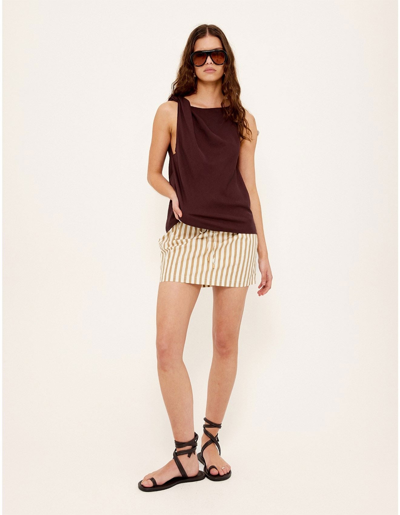 Staple the Label Elira Twist Top - Chocolate Staple the label