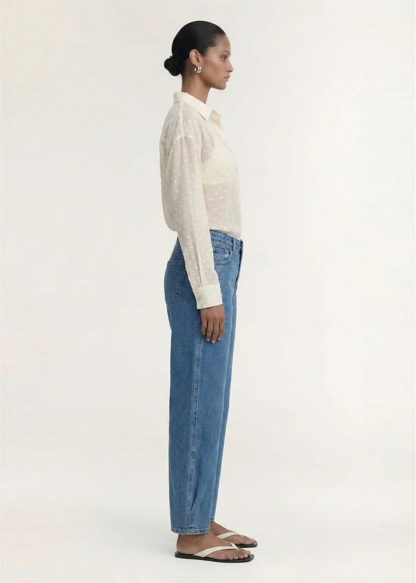 Staple the Label Etoile Oversized Shirt - Cream Spot Women's Shirt Staple the label 