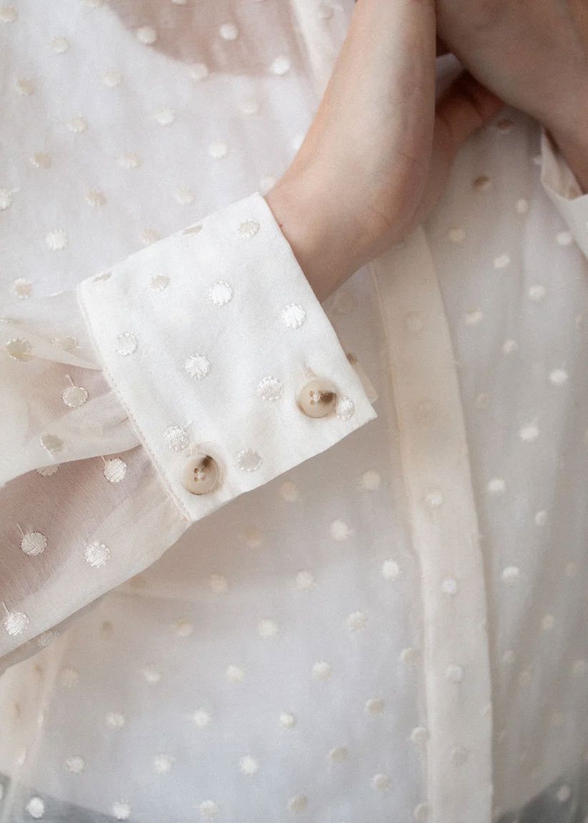 Staple the Label Etoile Oversized Shirt - Cream Spot Women's Shirt Staple the label 