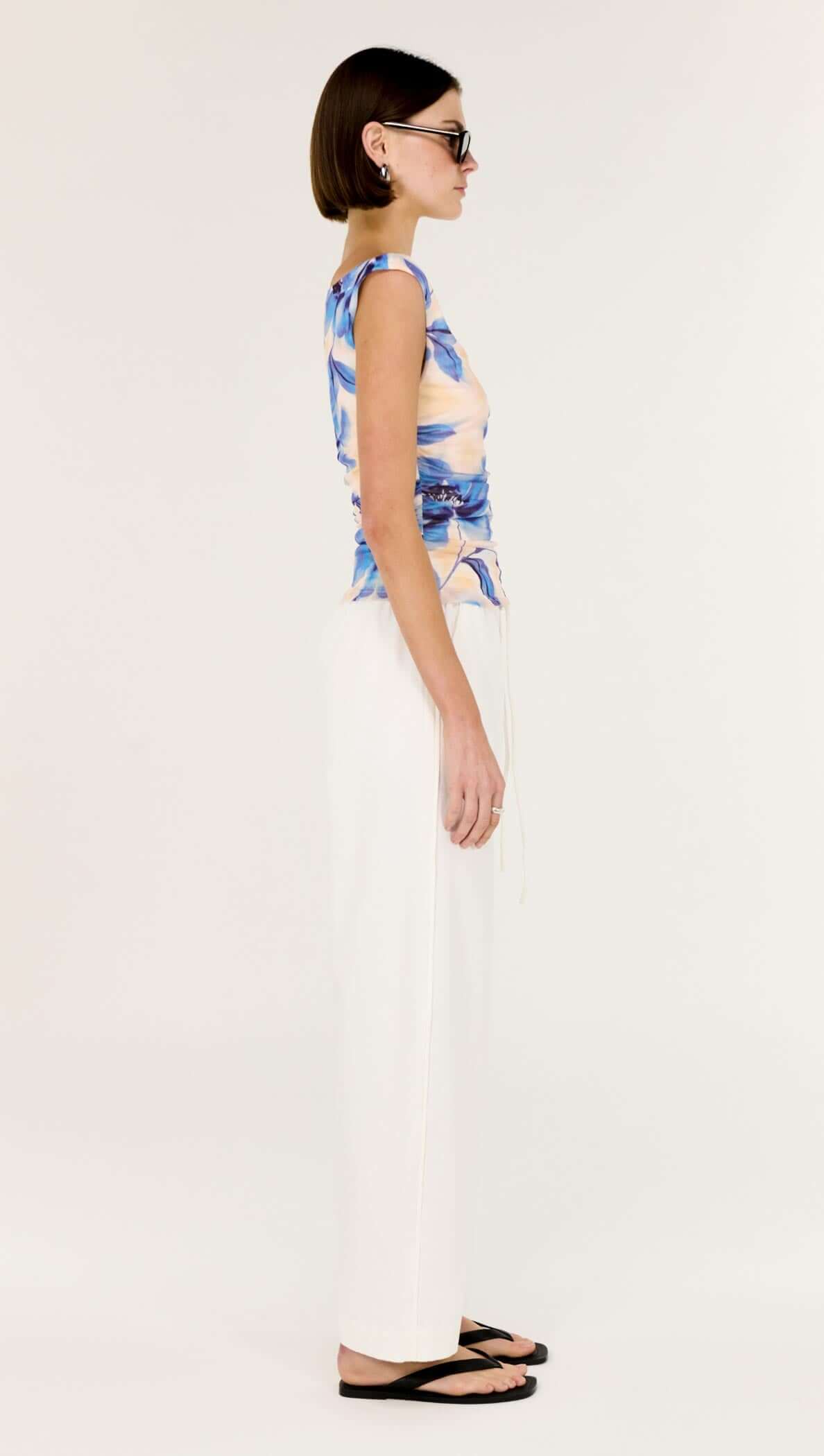 Staple the Label Fleur Mesh Top - Blurred Floral Staple the label