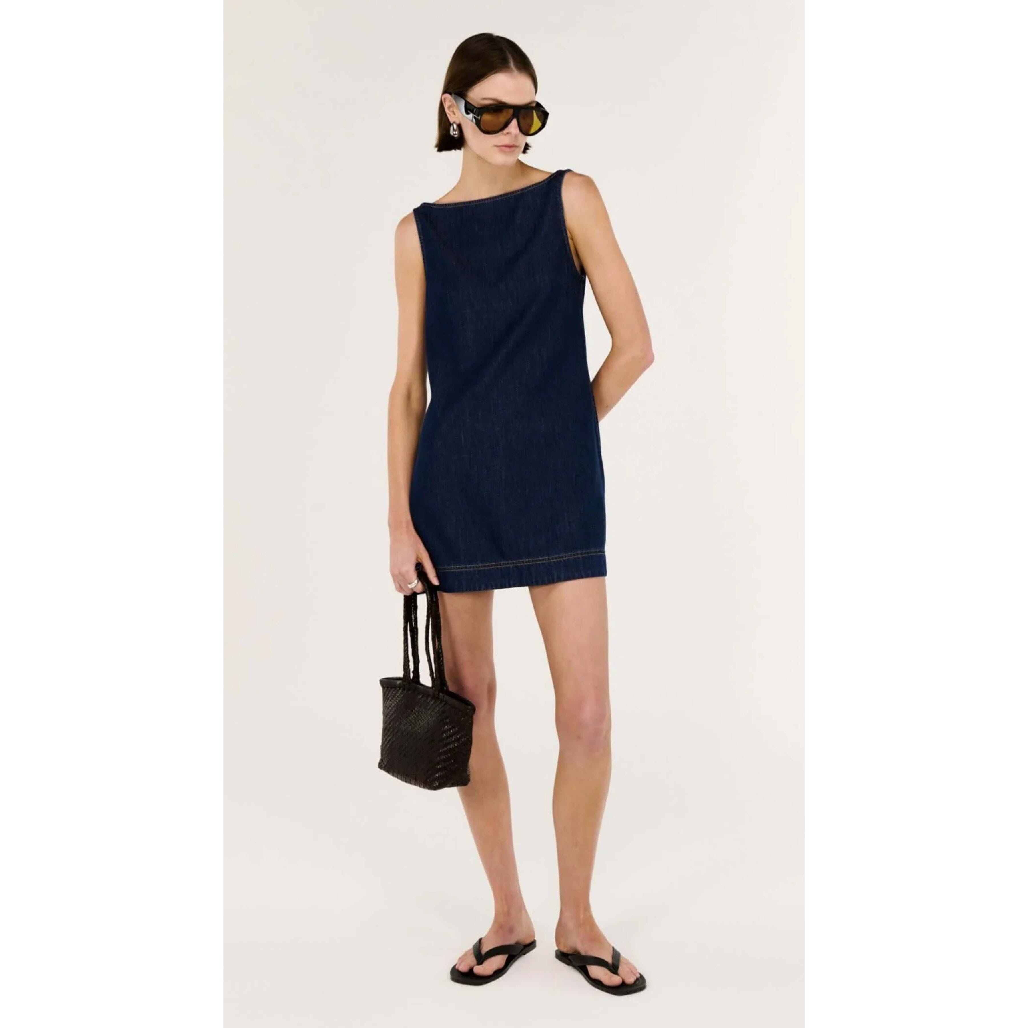 Staple the Label Lea Denim Mini Dress - Indigo Staple the label