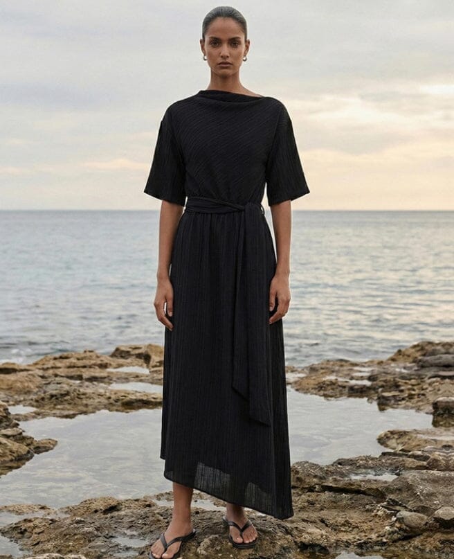 Staple The Label Seren Midi Dress - Black Staple the label