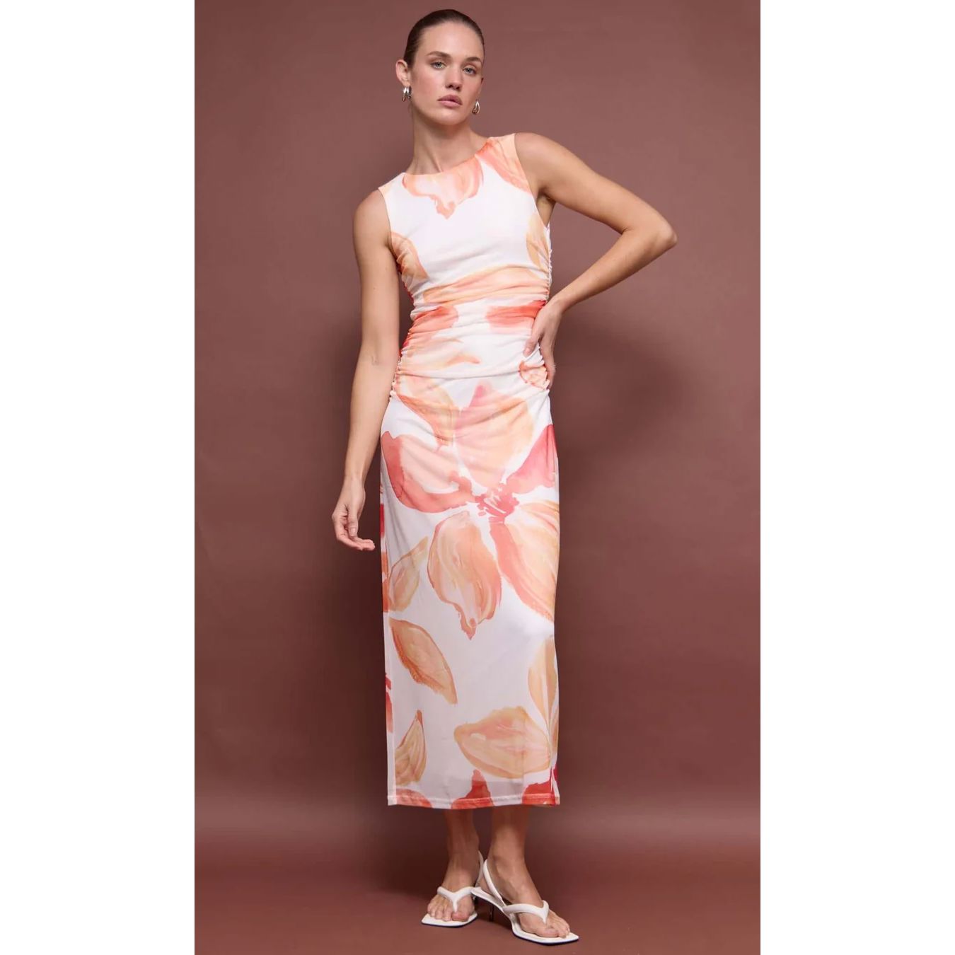 Staple the label Solana Mesh Midi Dress - Floral Midi Dress Staple the label 