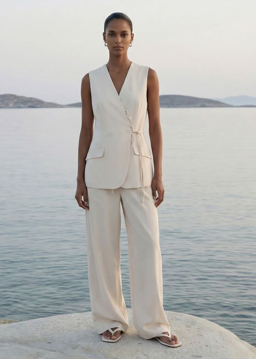 Staple the Label Willow Drawstring Pant - Stone Pants Staple the label 