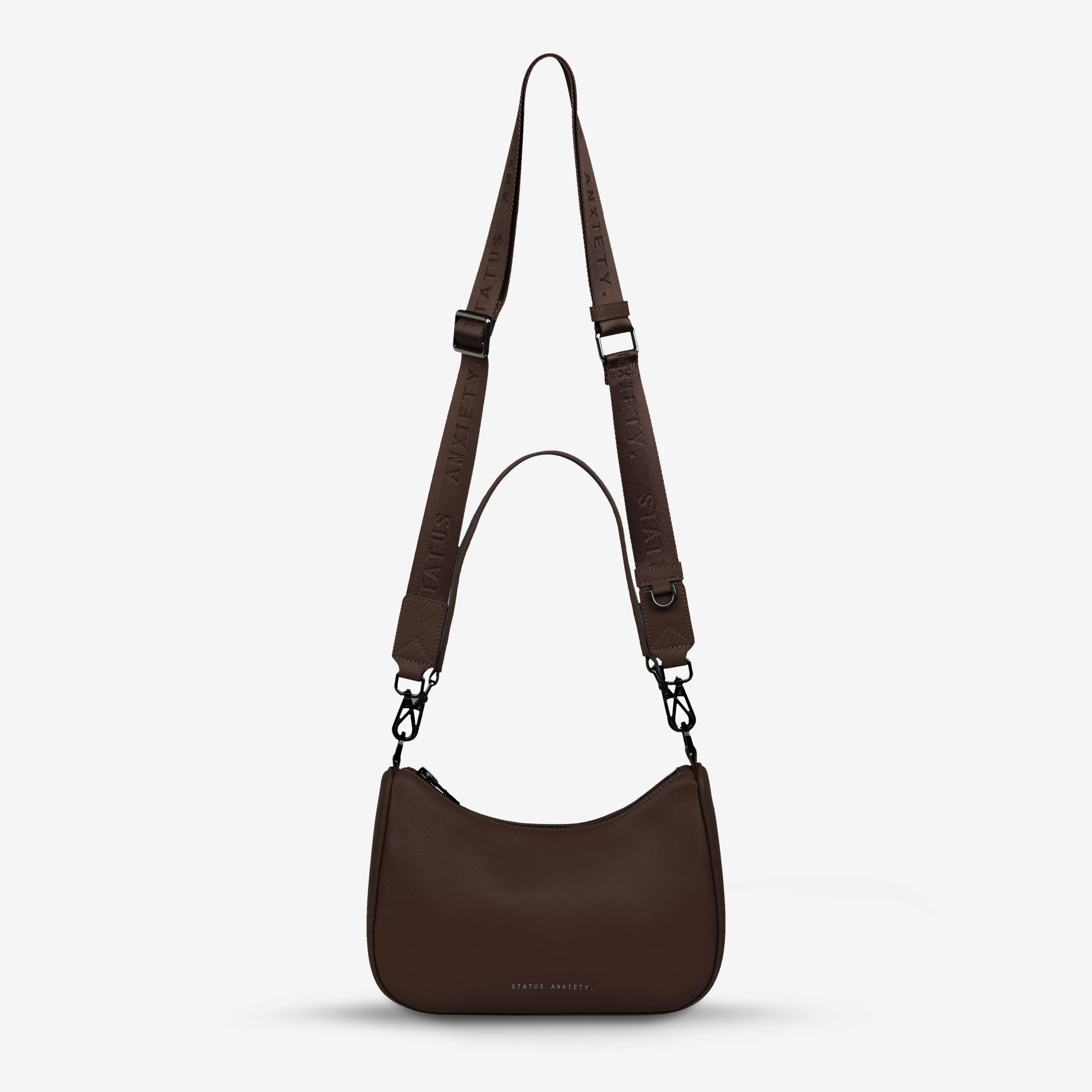 Status Anxiety Look Both Ways Handbag - Cocoa Status Anxiety