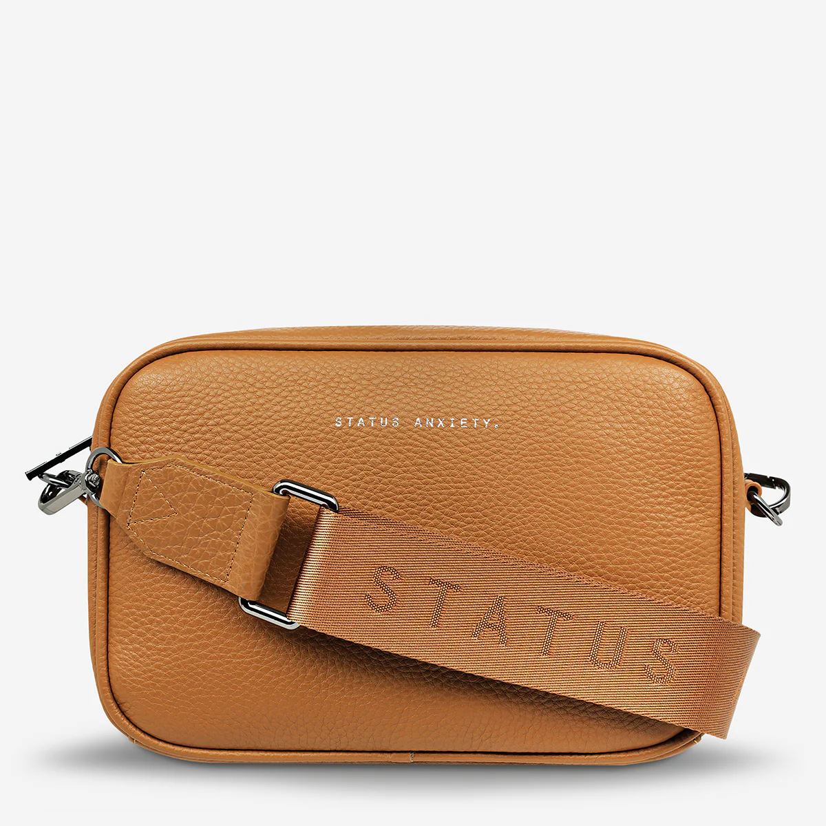 Status Anxiety Plunder Bag With Webbed Strap - Tan Status Anxiety