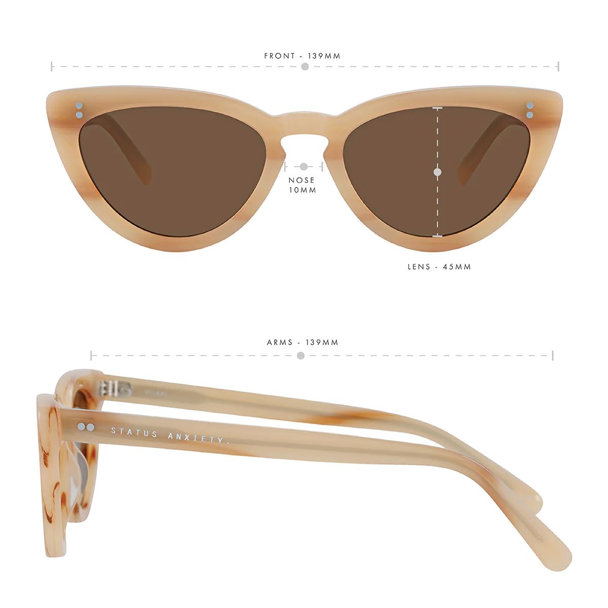 Status Anxiety Villain Sunglasses - Blonde Status Anxiety