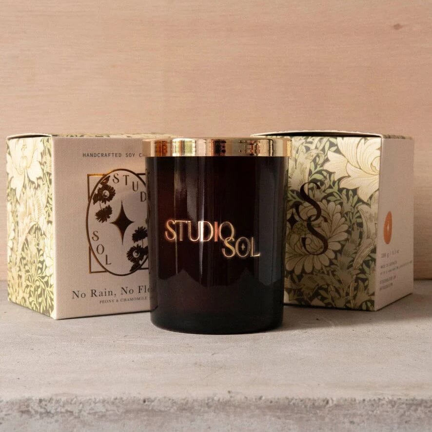 Studio Sol No Rain, No Flowers Candle Peony & Chamomile Studio Sol
