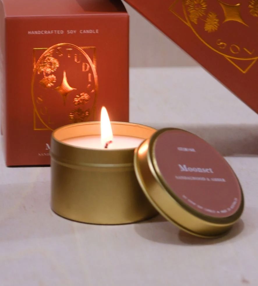 Studio Sol Travel Tin - Moonset (Sandalwood & Amber) Candle Studio Sol 