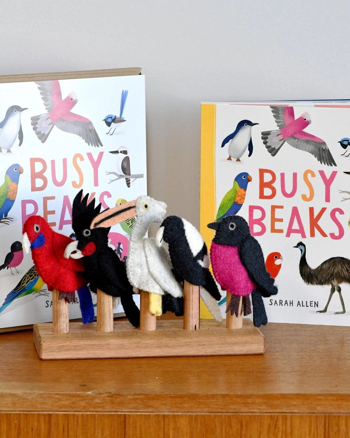 Tara Treasures Busy Beaks Finger Puppets and Book Set by Sarah Allen Tara Treasures