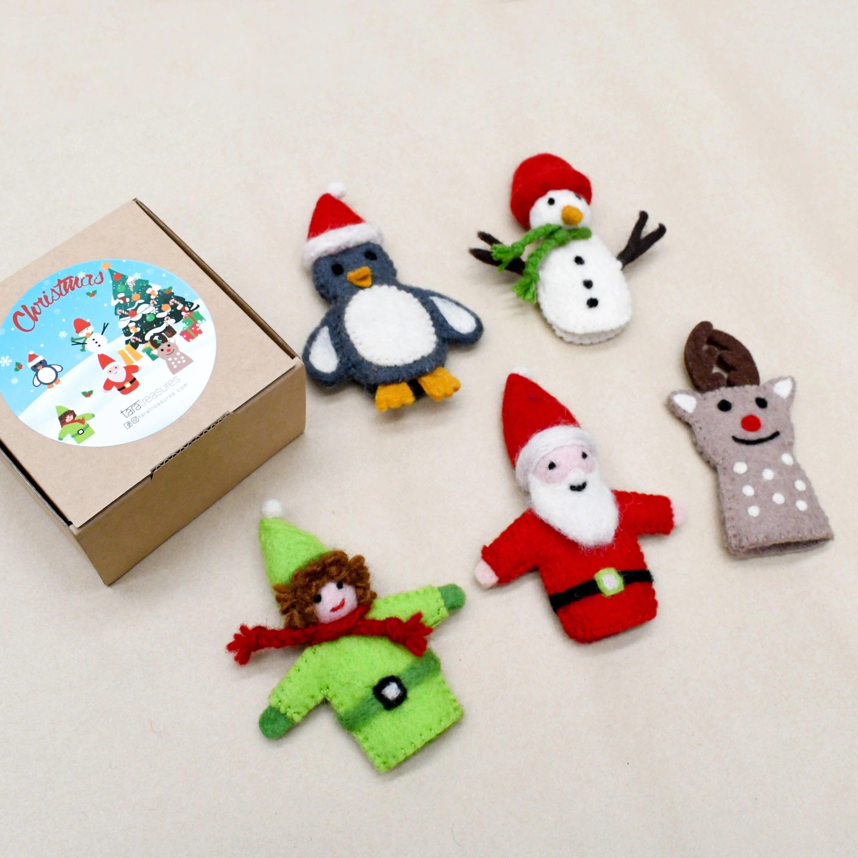 Tara Treasures Finger Puppet Set - Christmas Tara Treasures