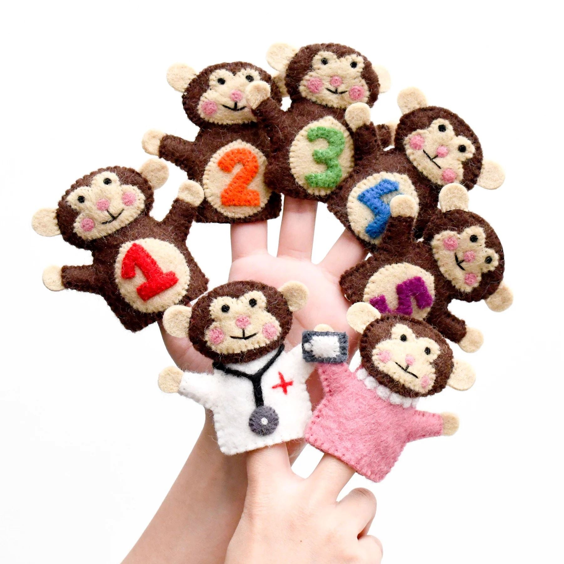 Tara Treasures Finger Puppet Set - Five Little Monkeys Tara Treasures