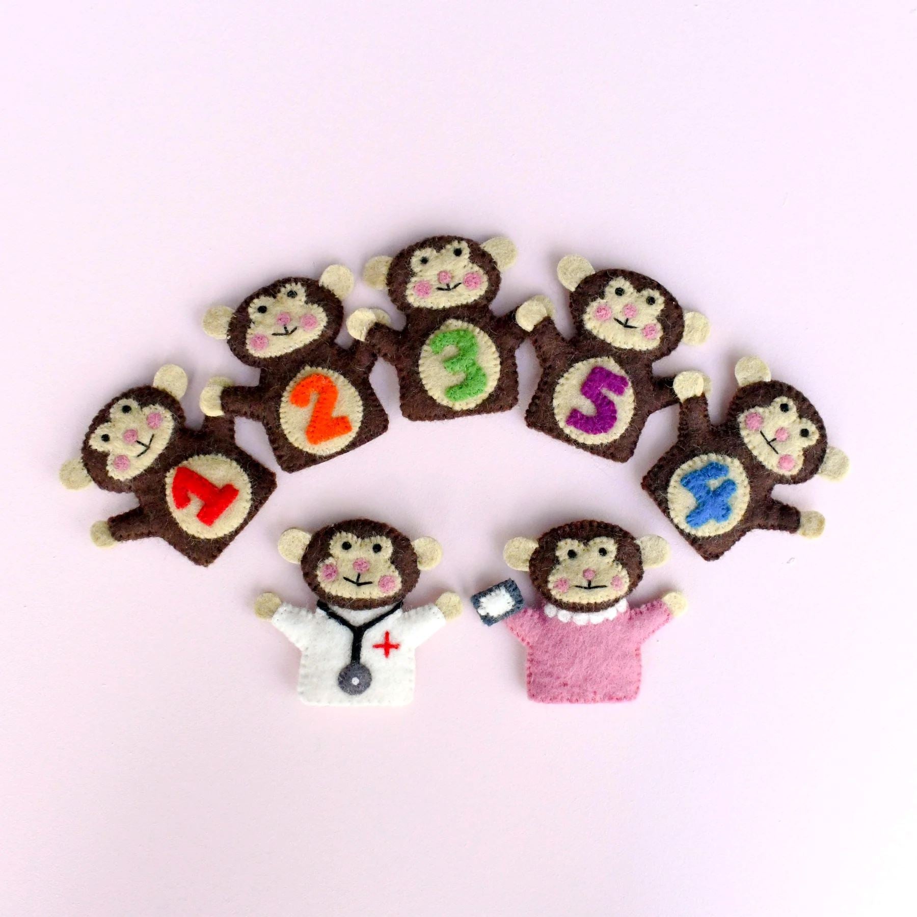 Tara Treasures Finger Puppet Set - Five Little Monkeys Tara Treasures