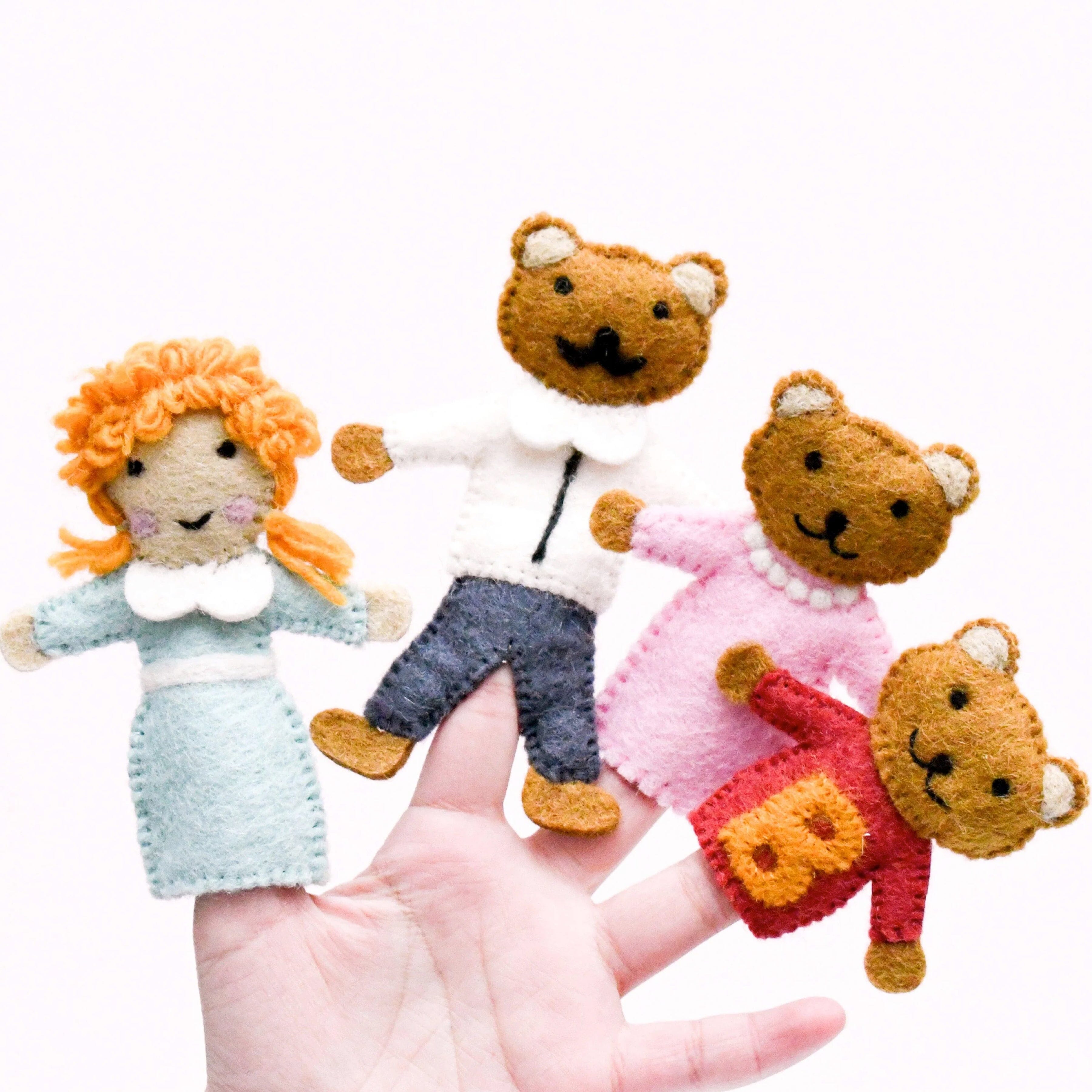 Tara Treasures Finger Puppet Set - Goldilocks Tara Treasures