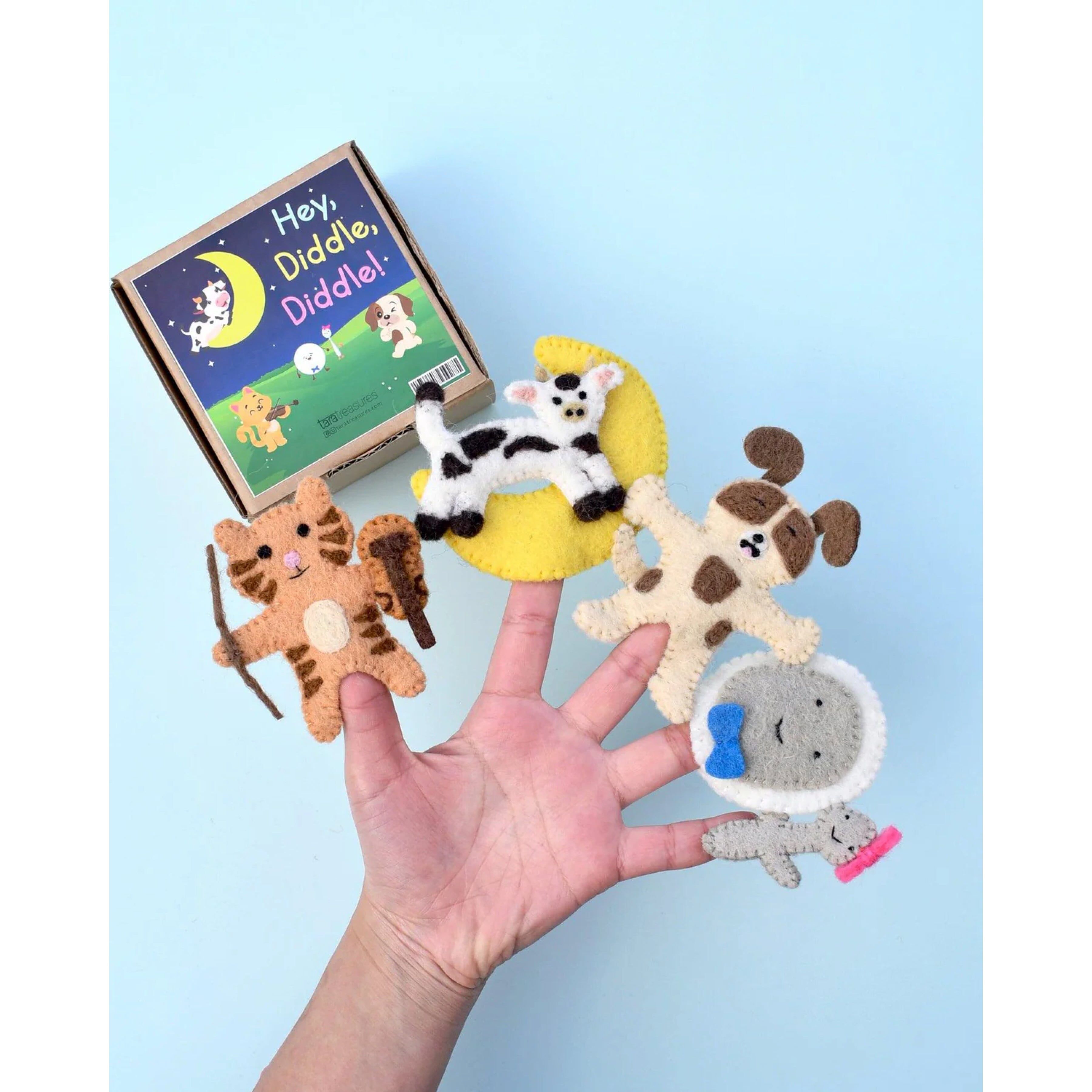 Tara Treasures Finger Puppet Set- Hey Diddle Diddle Tara Treasures