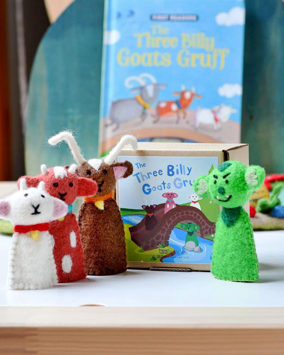 Tara Treasures Finger Puppet Set- Three Billy Goats Gruff Tara Treasures