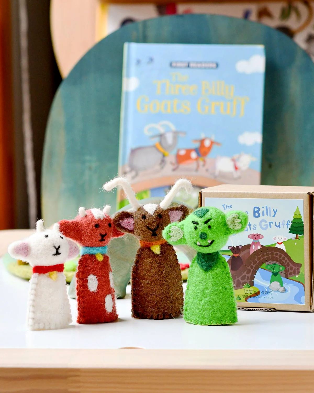 Tara Treasures Finger Puppet Set- Three Billy Goats Gruff Tara Treasures