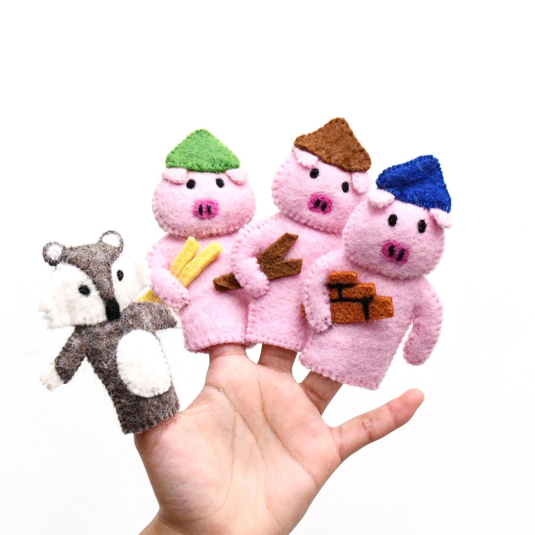 Tara Treasures Finger Puppet Set - Three Little Pigs Tara Treasures