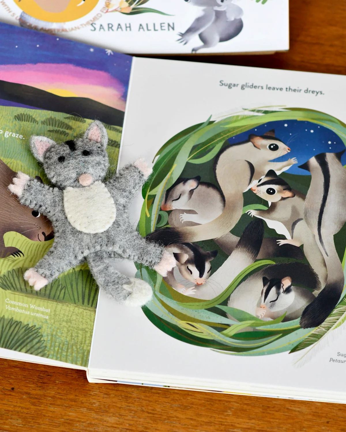 Tara Treasures Jumping Joeys Finger Puppets and Book Set by Sarah Allen Tara Treasures