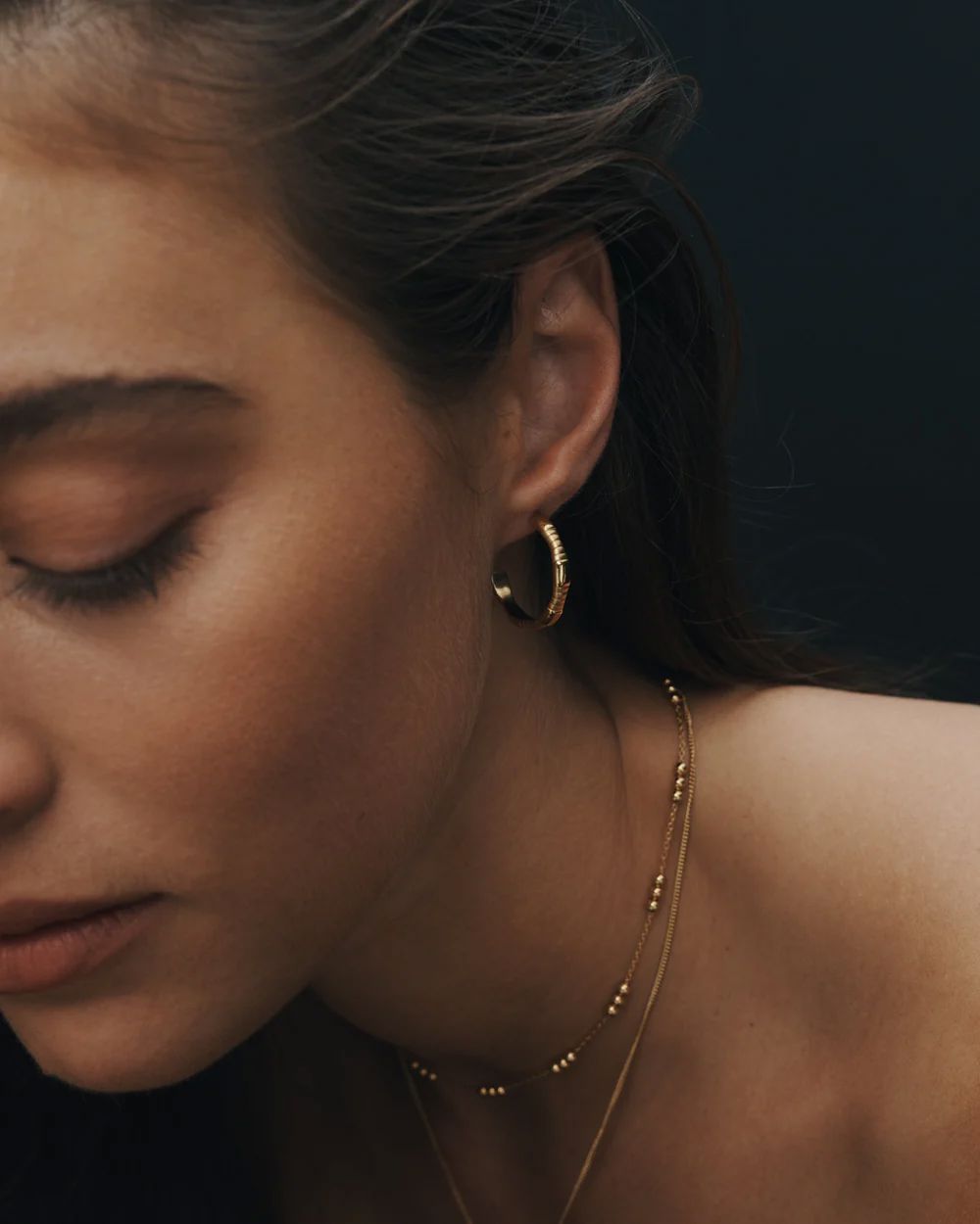 Temple of the Sun Amari Hoops - Gold Vermeil Temple of the Sun