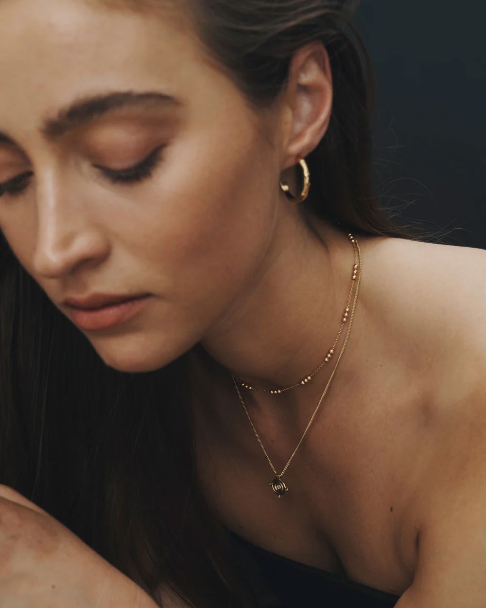 Temple of the Sun Reign Oval Necklace - Gold Vermeil Temple of the Sun