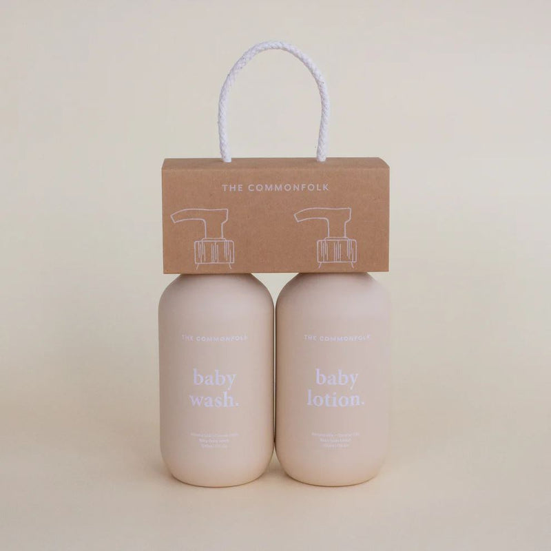 The Commonfolk Baby Keep It Simple Wash + Lotion Kit - Nude (Coconut Milk + Almond Milk) The Commonfolk