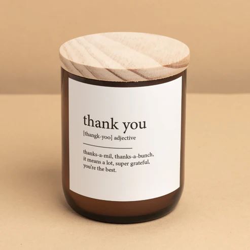 The Commonfolk Dictionary Meaning Candle - Thank you (Wanaka) The Commonfolk