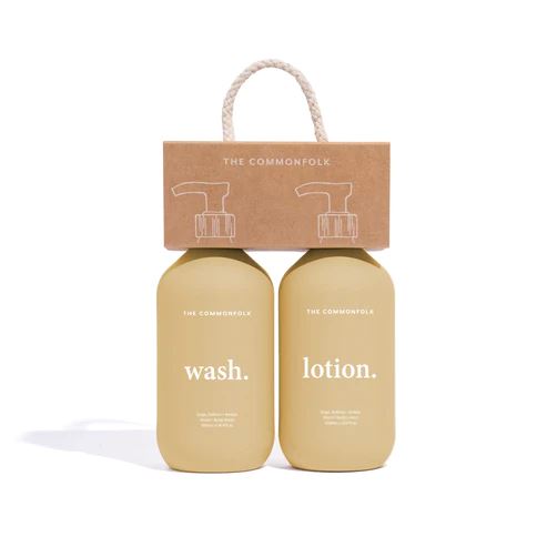 The Commonfolk Keep It Simple Wash + Lotion Kit - Sesame (Sage, Saffron + Amber) The Commonfolk