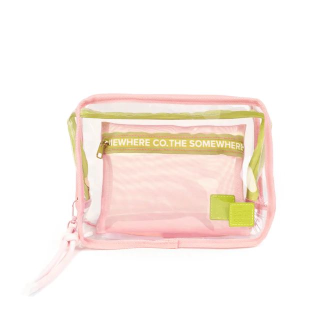 The Somewhere Co Cheeky Cosmetics Case - Pink and Lime The Somewhere Co.