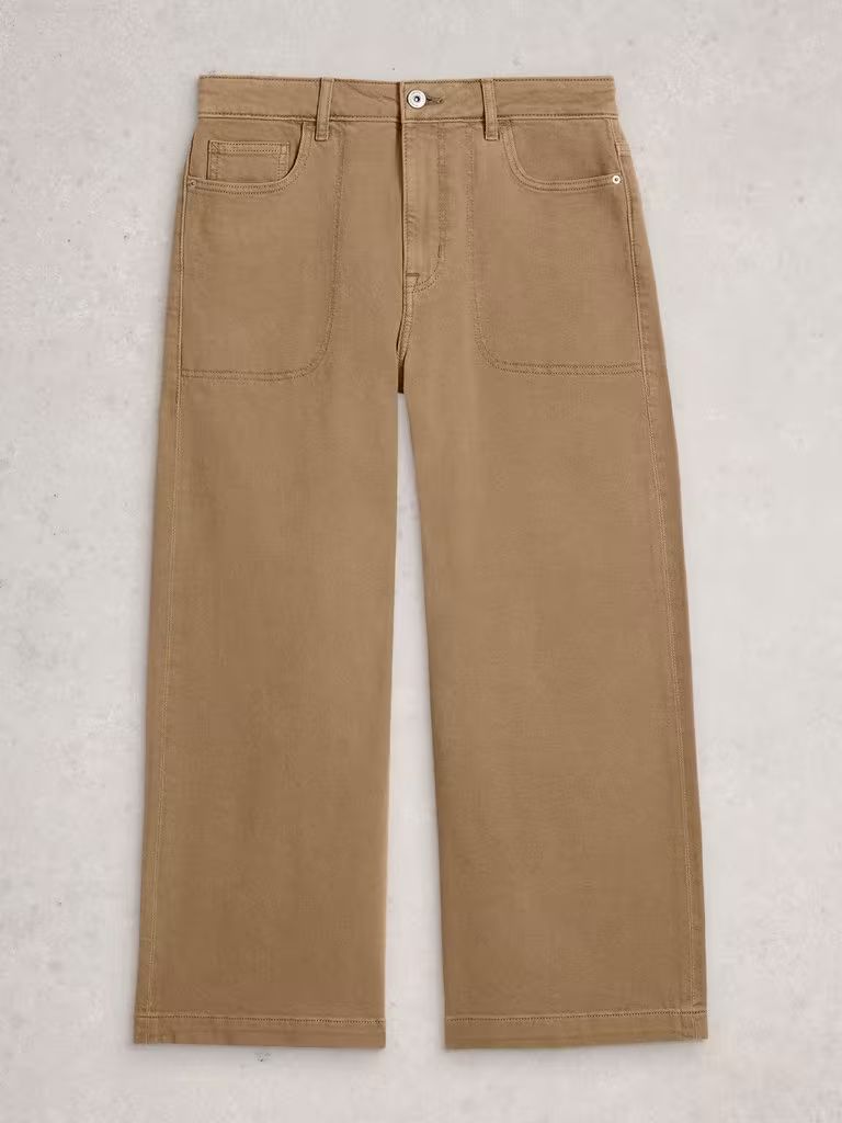 Tia Wide Leg Crop Jean - Mid Tan White Stuff