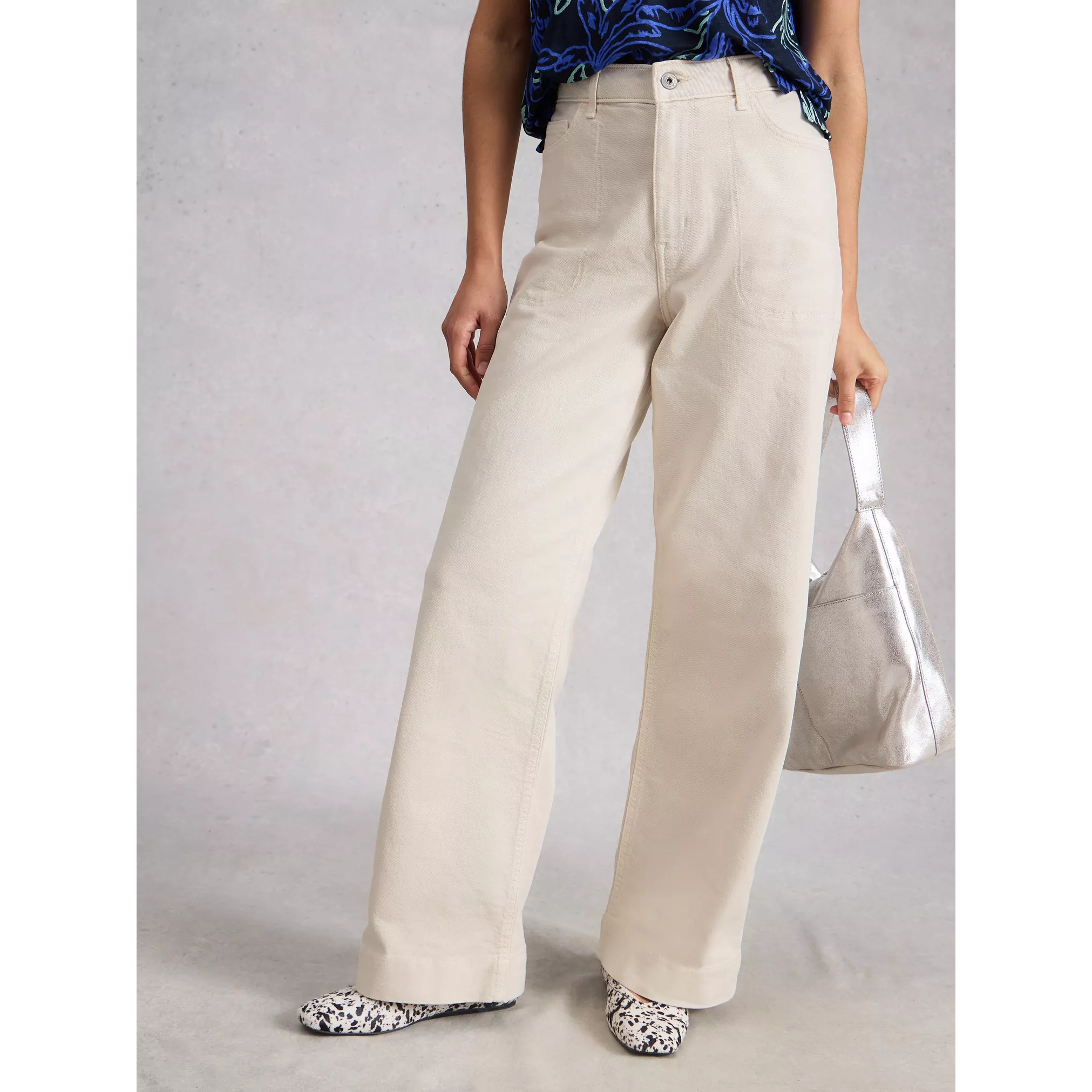 White Stuff Tia Wide Leg Jean - Natural White White Stuff