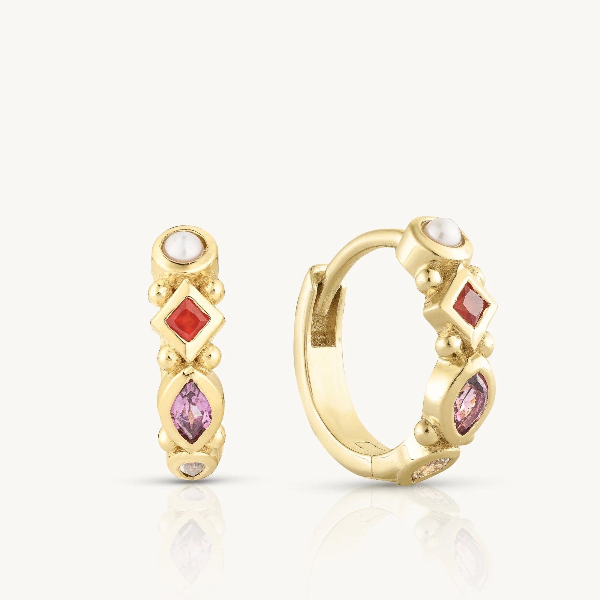ToniMay Alida Rhodolite Gold Huggies ToniMay