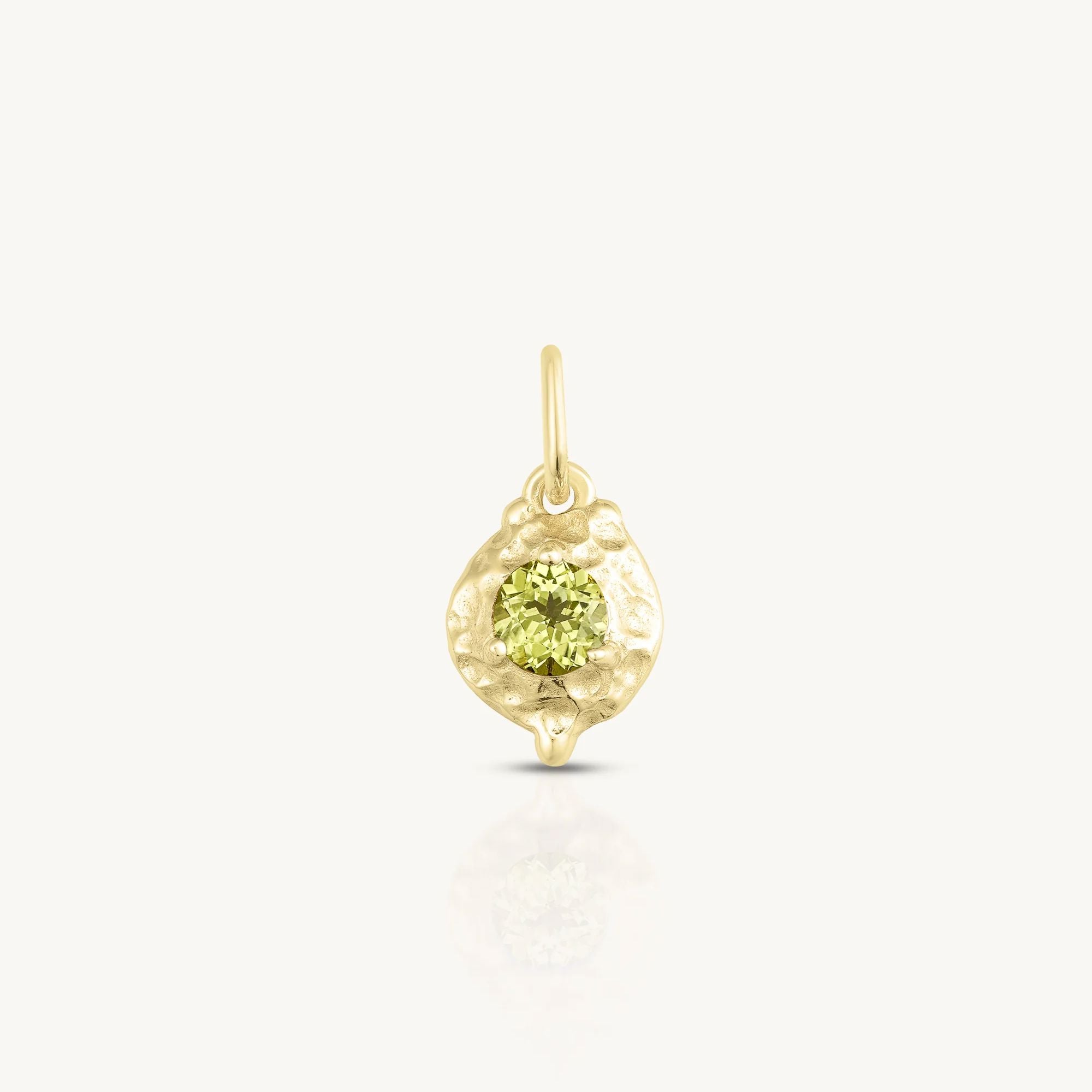 ToniMay August Peridot Gold Birthstone Necklace Charm Pendant ToniMay 