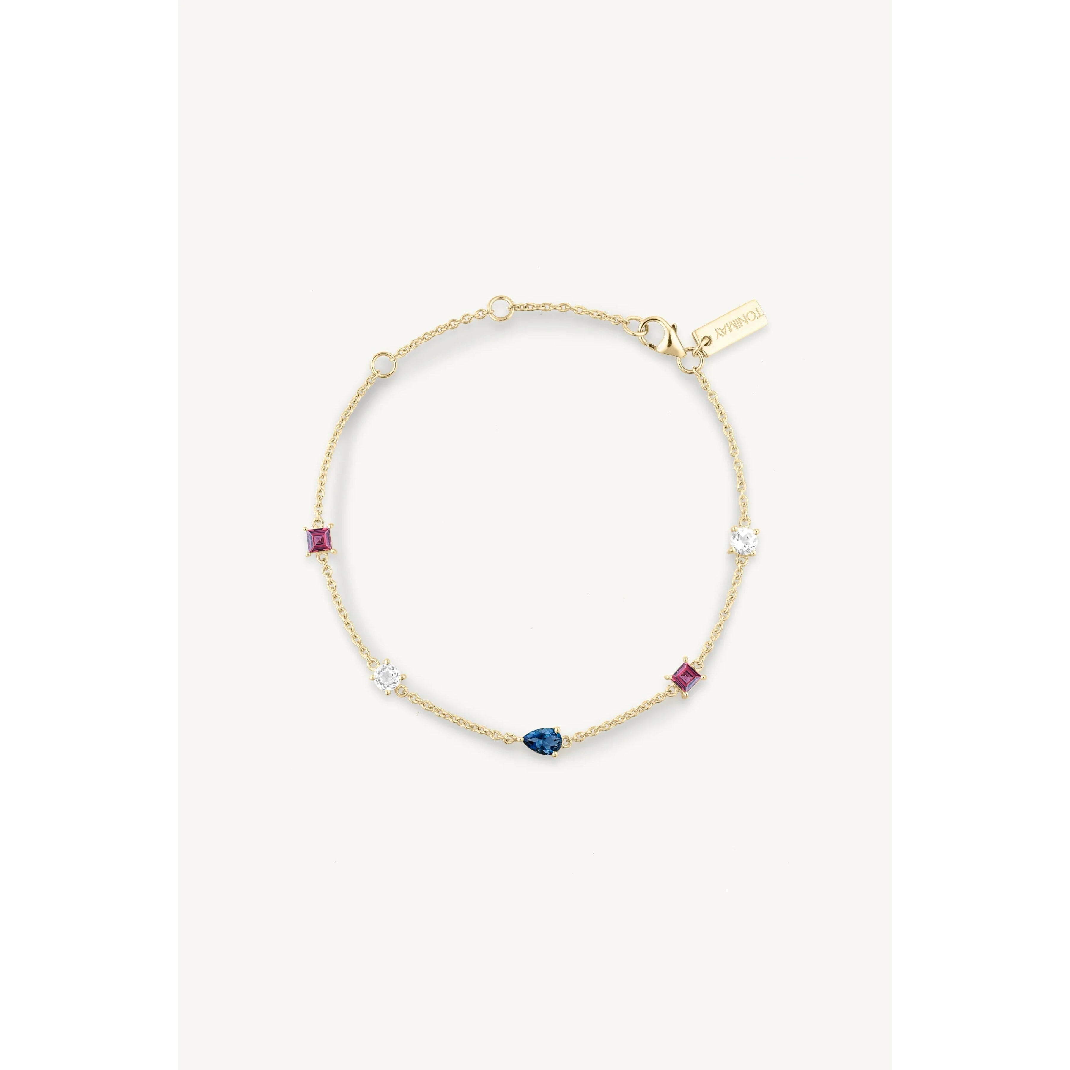 ToniMay Clover Multistone Bracelet - Gold Bracelet ToniMay 